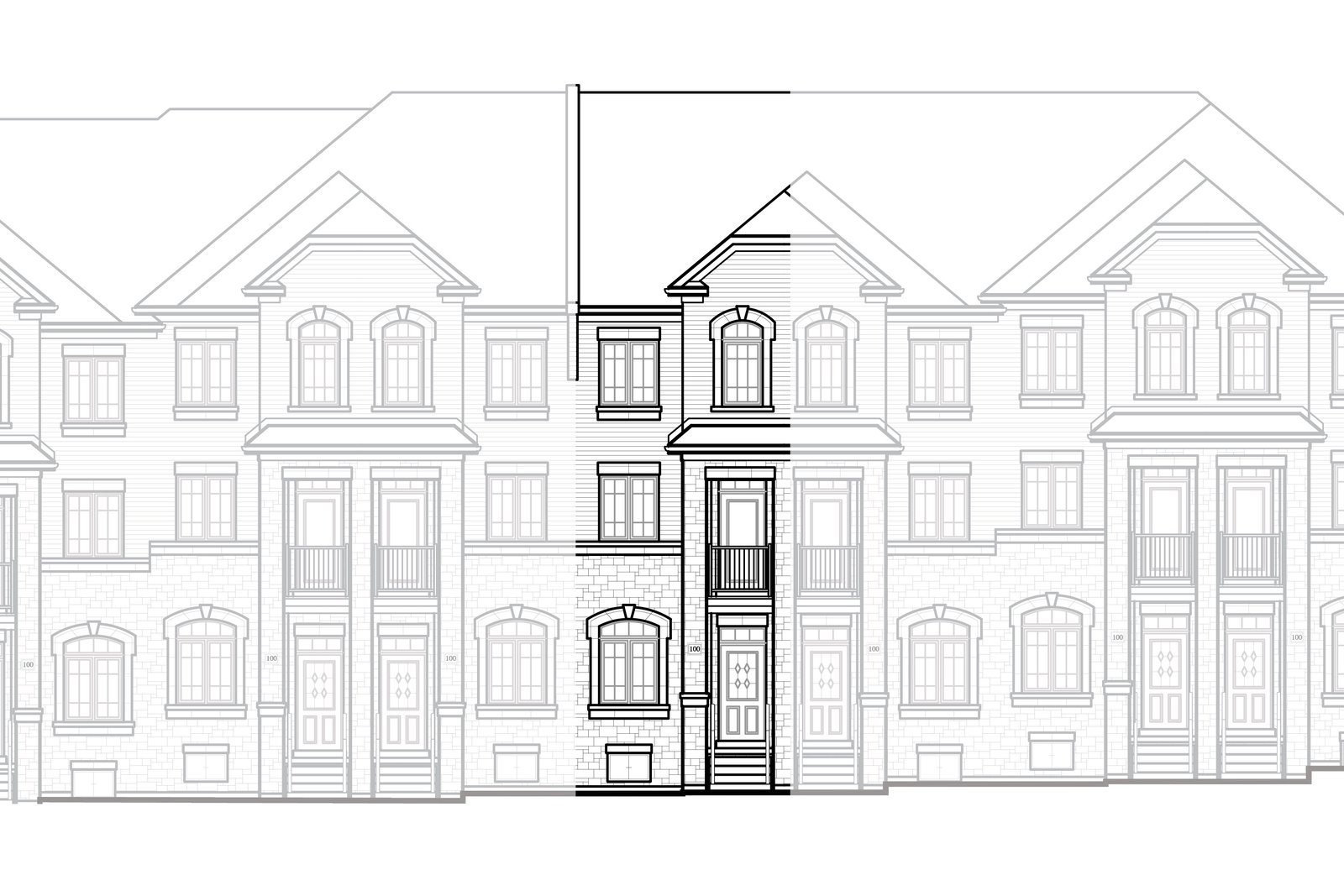 Unity Siena rear-lane townhome rendering