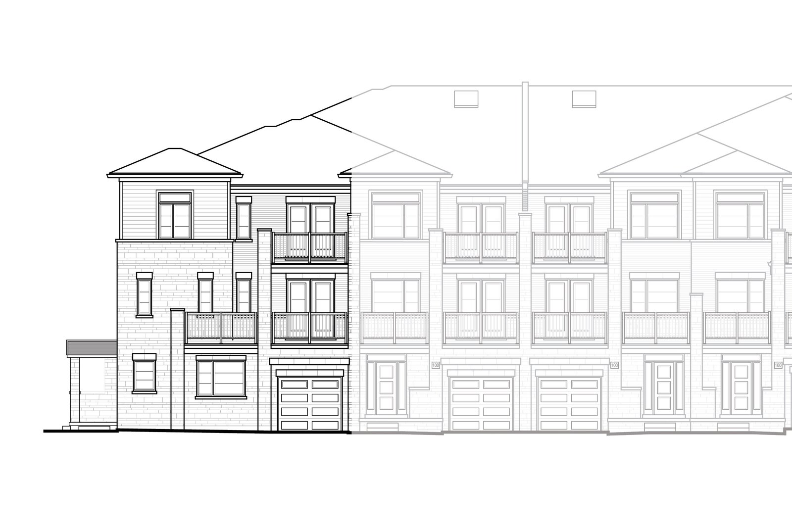 Unity Verona back-to-back townhome rendering